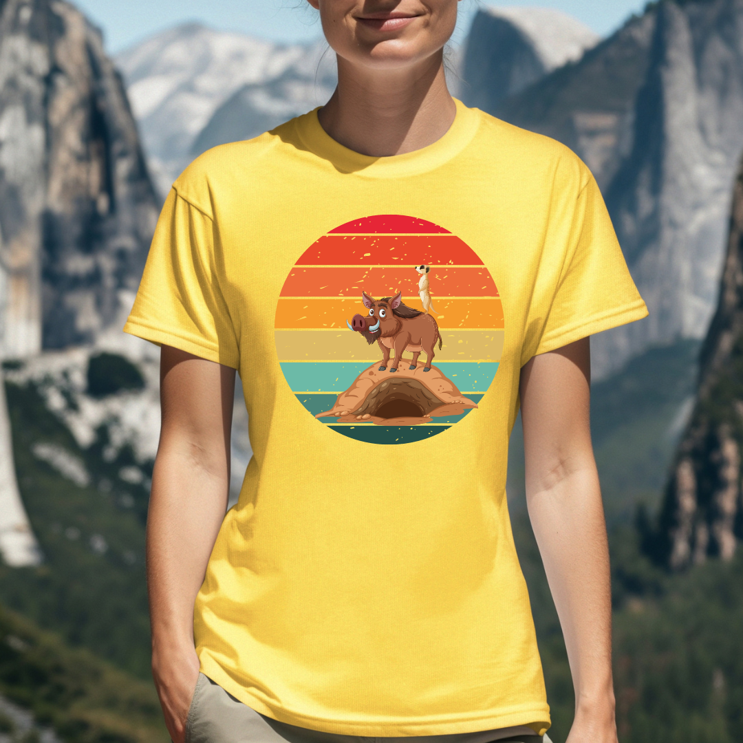 Meerkat on a hog t-shirt
