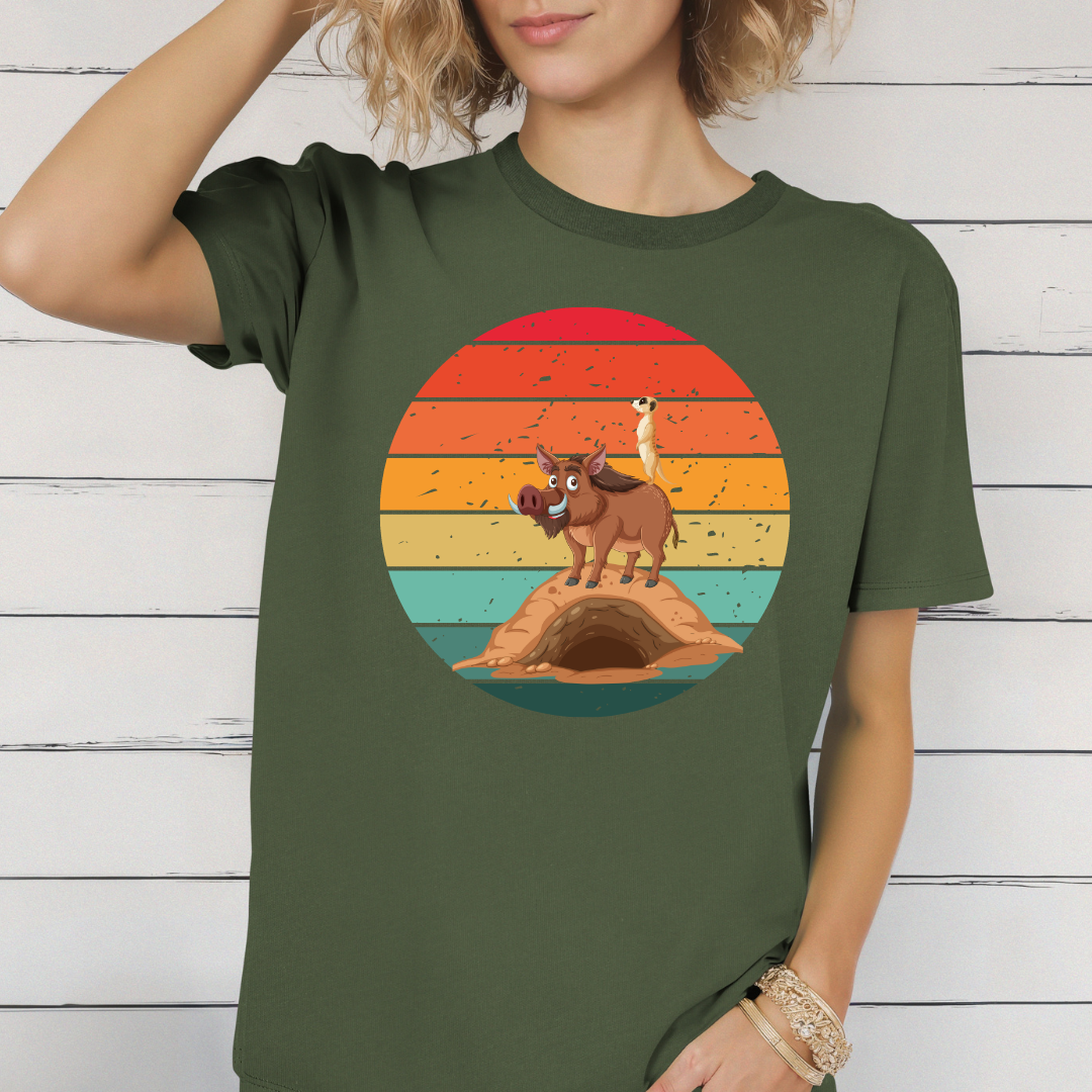 Meerkat on a hog t-shirt