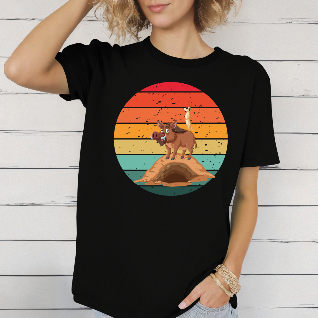 Meerkat on a hog t-shirt